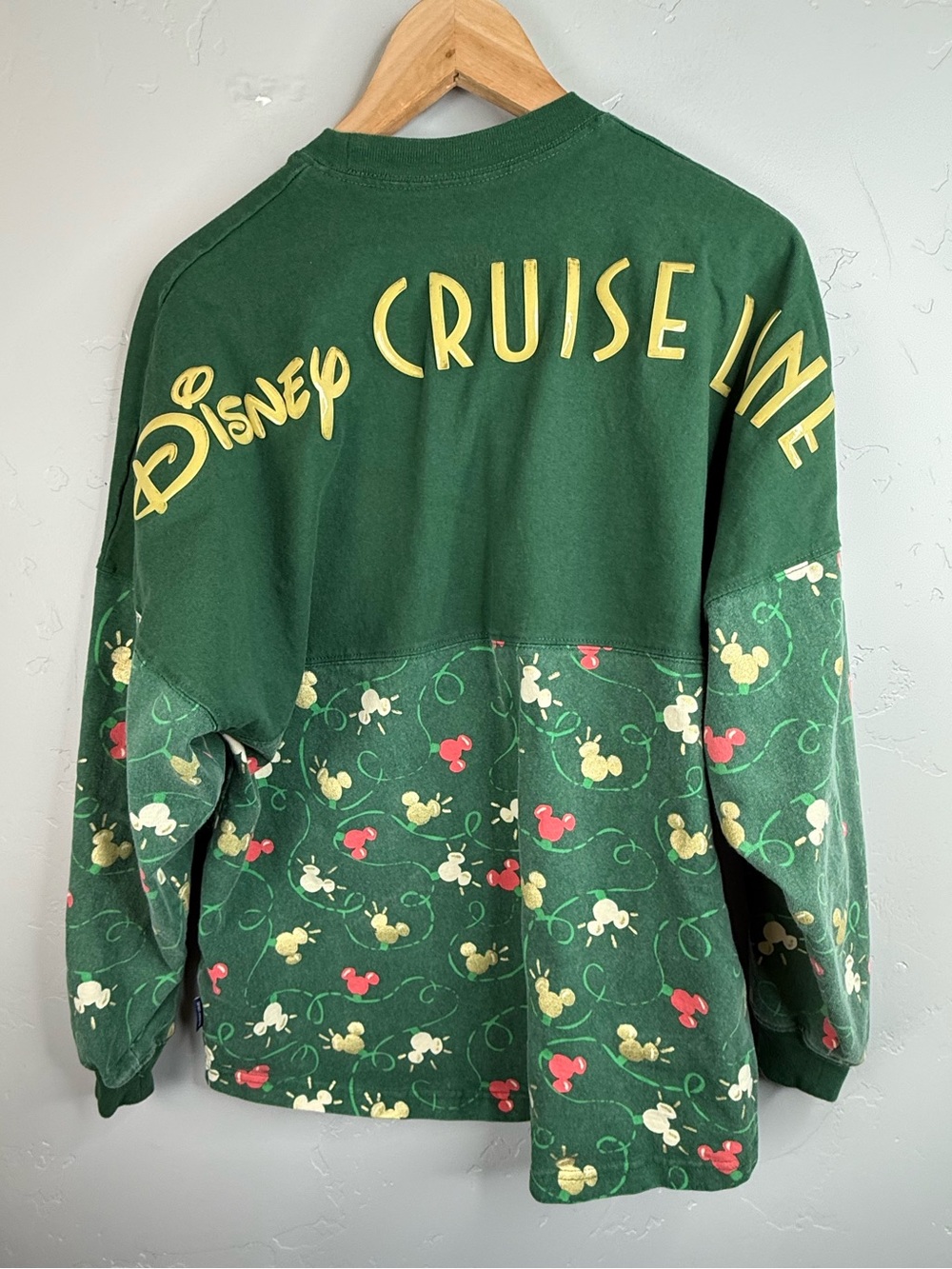 Disney Cruise Line Spirit Jersey Mickey Holiday Lights Spirit Jersey Medium